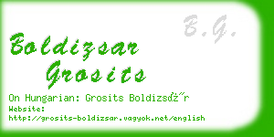 boldizsar grosits business card